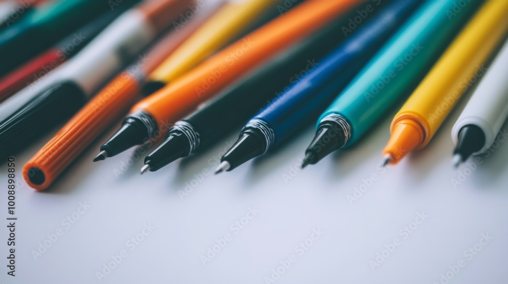 Colorful Writing Instruments on a Table Colorful Writing Instruments on a Table