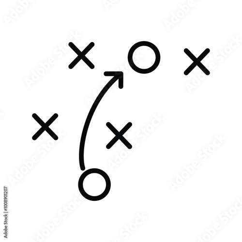 tactics business concept vector icon illustration