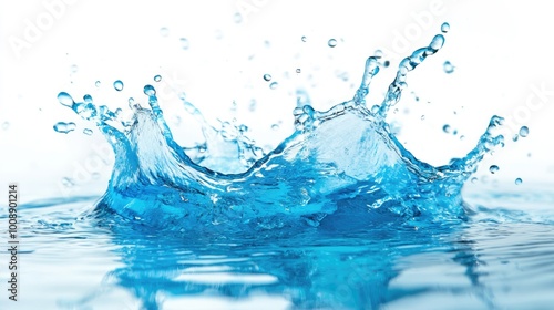 Aerial blue water splash abstract background