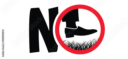 Caution, warning, please stay off the lawn Prohibited keep off the green grass or forbidden stepping on the garden. keep off the grass or please stay off the grass. Do not step on the grass.