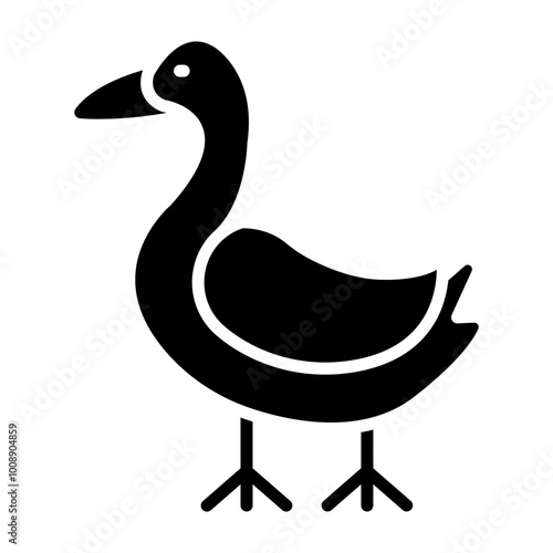 Goose Glyph Icon Design