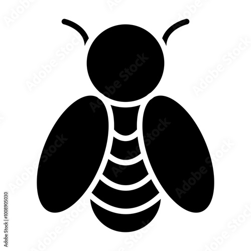 Bees Glyph Icon Design