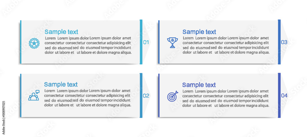 Business infographic design template with 4 options, steps or processes. Can be used for workflow layout, diagram, annual report, web design Business infographic design template with 4 options, steps or processes. Can be used for workflow layout, diagram, annual report, web design