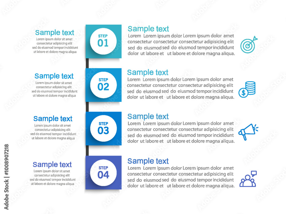 Business infographic design template with 4 options, steps or processes. Can be used for workflow layout, diagram, annual report, web design Business infographic design template with 4 options, steps or processes. Can be used for workflow layout, diagram, annual report, web design