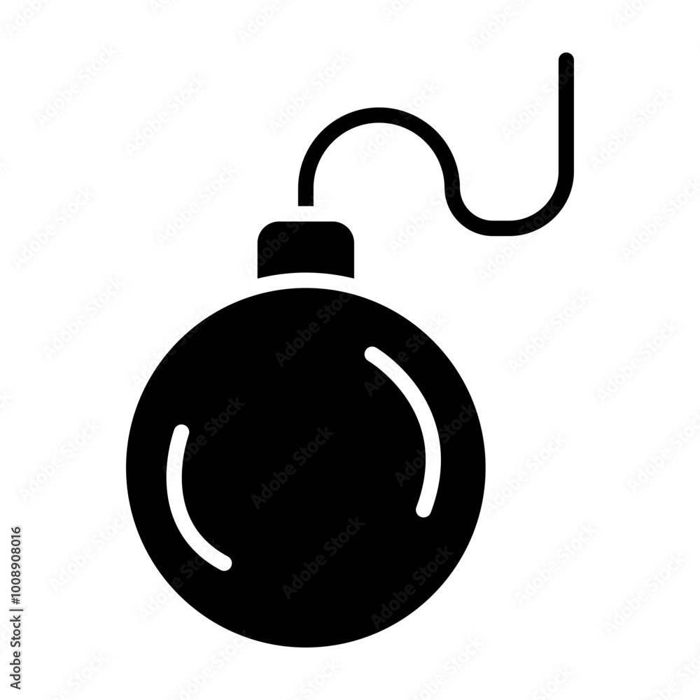 Bomb Glyph Icon Design Bomb Glyph Icon Design