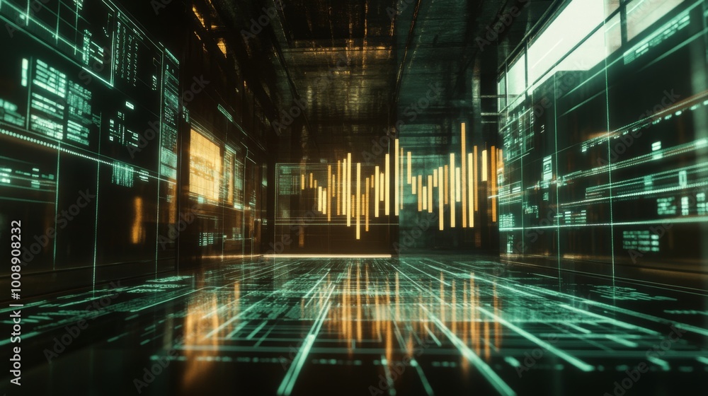 Modern Abstract Soundwave Visualization Technology Modern Abstract Soundwave Visualization Technology