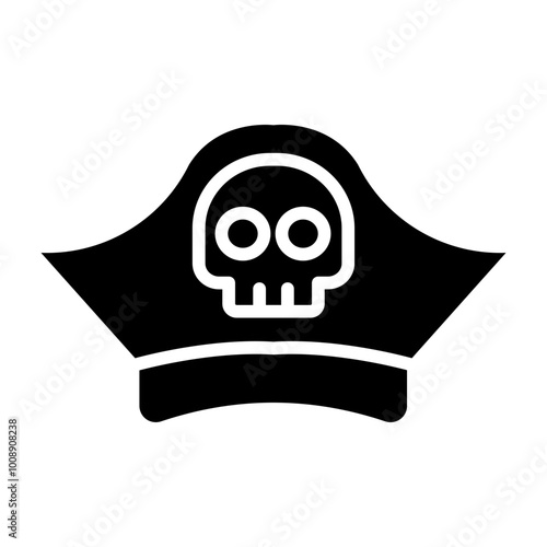 Pirate Glyph Icon Design