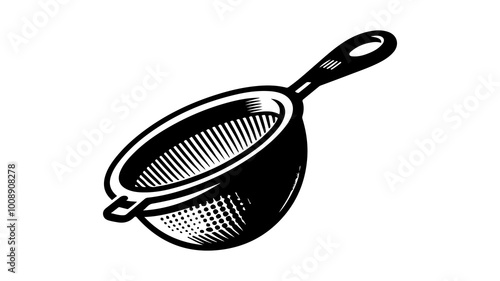 Strainer silhouette vector illustration.