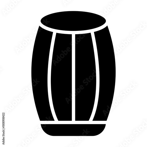 Barrel Glyph Icon Design