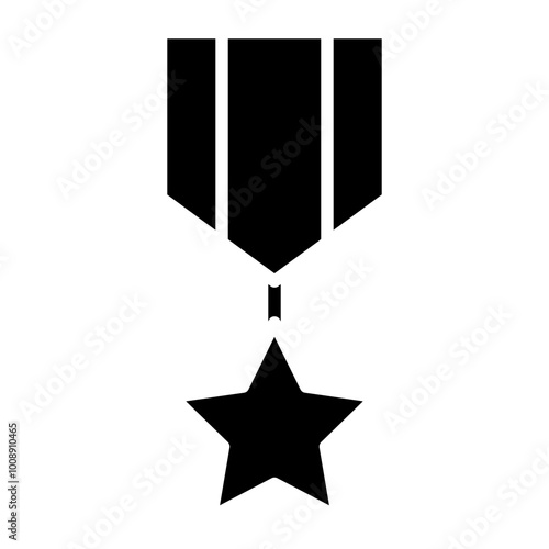 Medal Glyph Icon Design