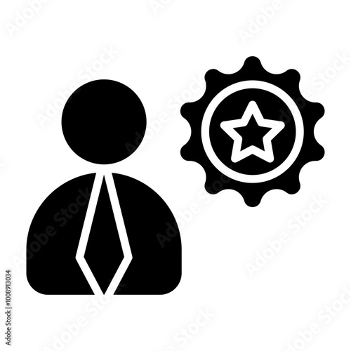 Benefits Glyph Icon Design