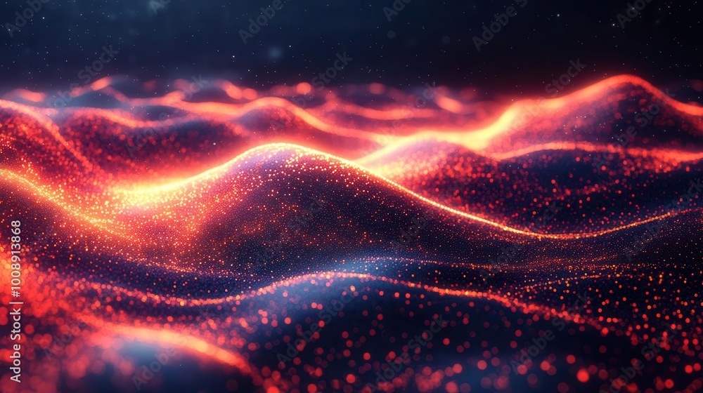 futuristic data visualization illustration showcasing low poly shapes ...