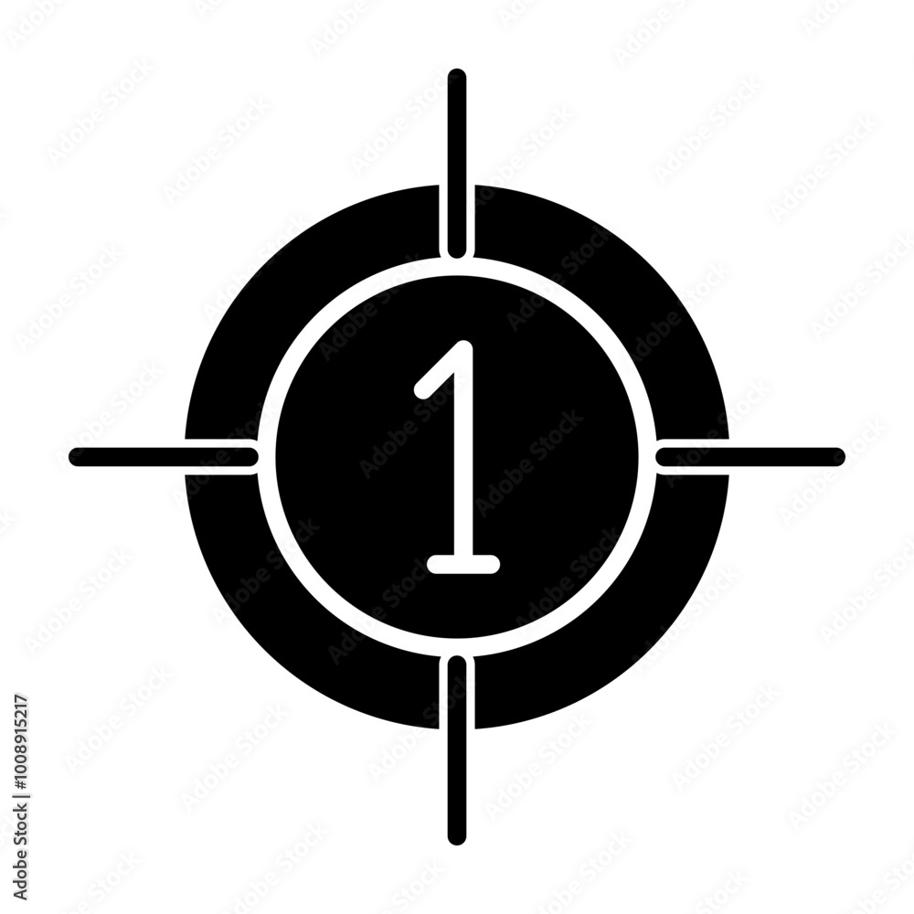Countdown Glyph Icon Design Countdown Glyph Icon Design