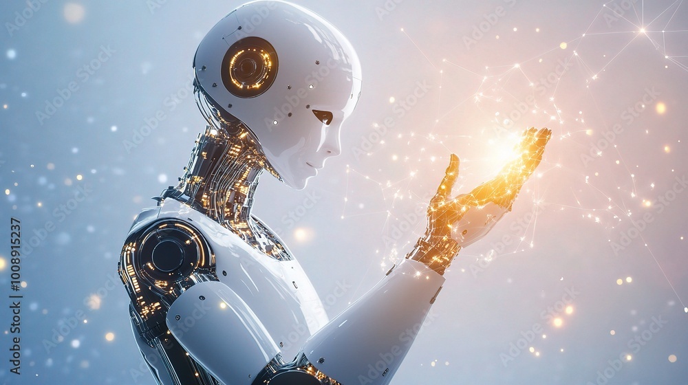 Naklejka premium AI Technology Shaping Future of Business Innovations