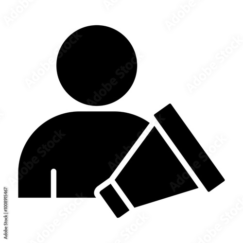 Film Director Glyph Icon Design