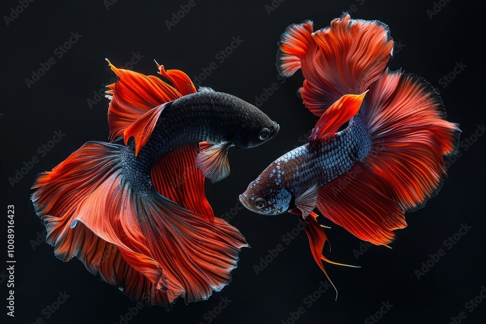 Vibrant betta fish underwater Vibrant betta fish underwater