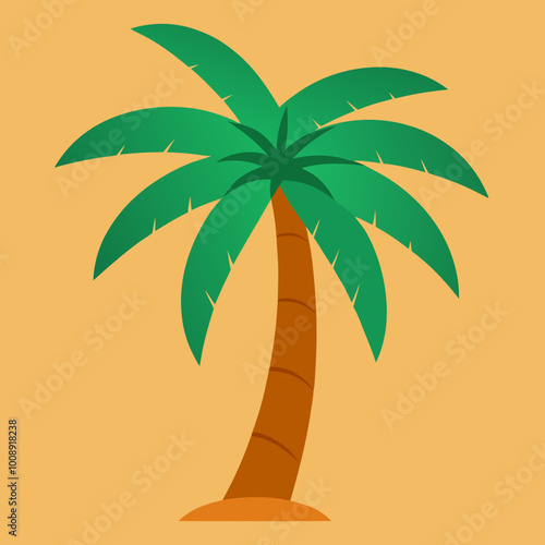 vector illustration of palm tropical tree