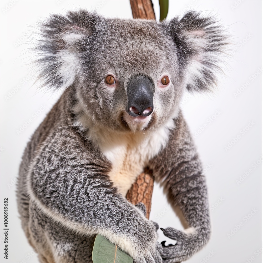 Fototapeta premium The Enigmatic Koala Isolated on a Transparent 