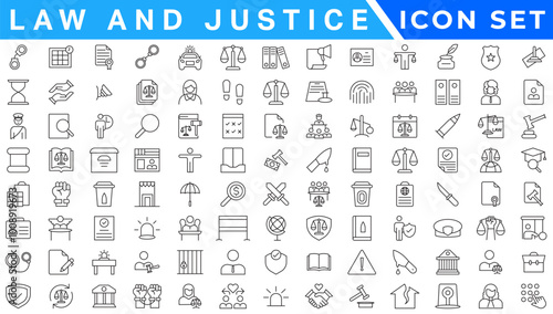 law & justice filled icons set. glyph icons such as finance book, low energy, ingot, keyword, allocation, depressed, corruption, handcuffs, organization chart, ungrowth icon photo