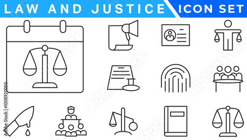 law & justice filled icons set. glyph icons such as finance book, low energy, ingot, keyword, allocation, depressed, corruption, handcuffs, organization chart, ungrowth icon