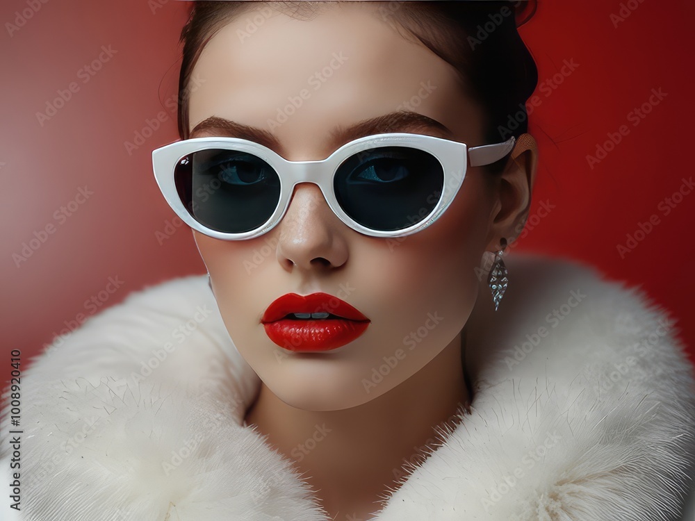 portrait of a cute girl in sunglasses,girl in santa claus hat portrait of a cute girl in sunglasses,girl in santa claus hat