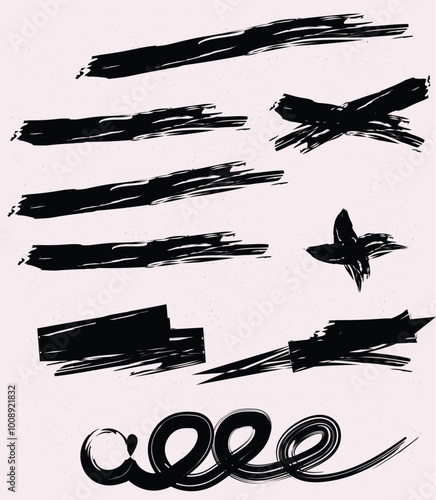 Supercharge your designs! Black brush vector collection. Ready-made impact. Download today!