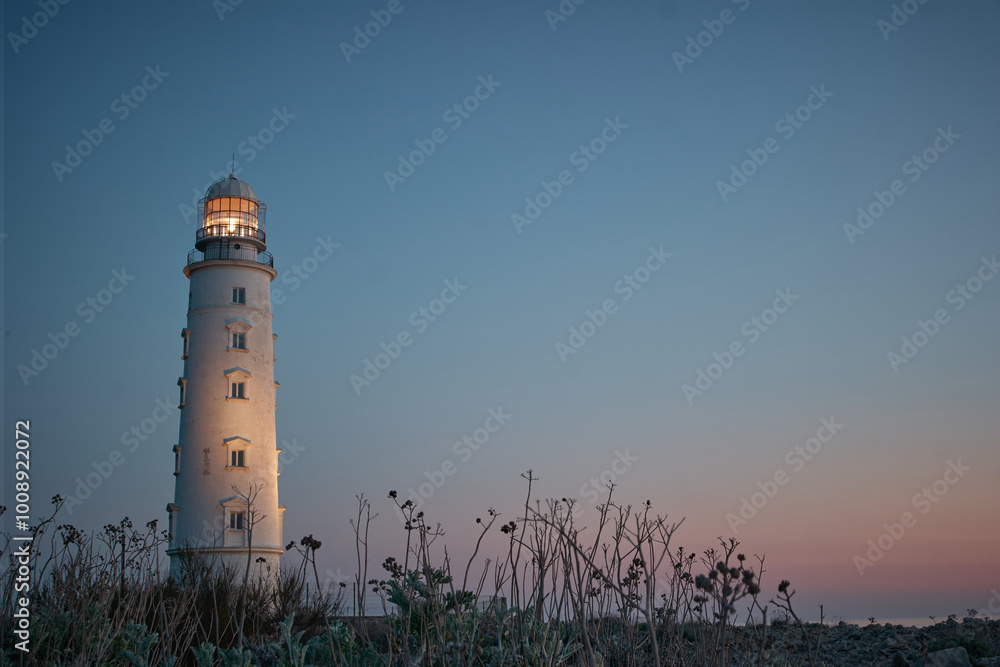 lighthouse at sunset