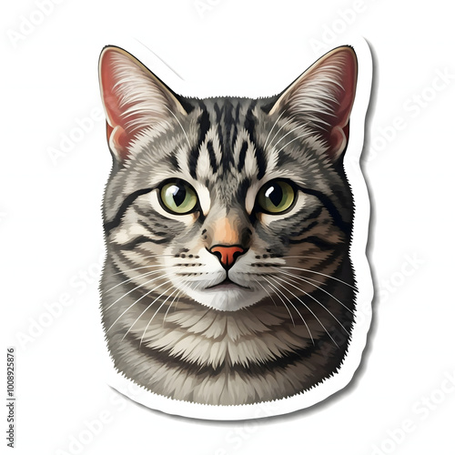 portrait of a cat isolated on white