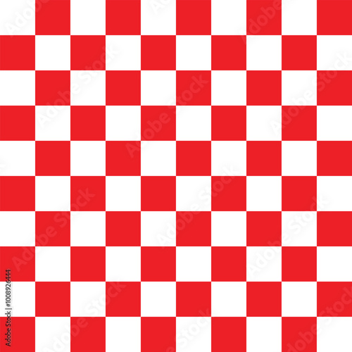 Red And White Seamless Check Pattern