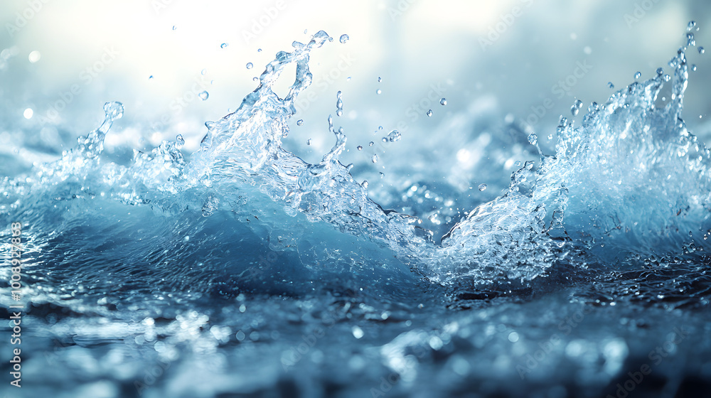 Water Splash in Blue Color on a White Background
Water Splash in Blue Color on a White Background