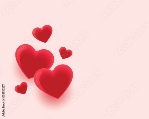 Happy valentine day. with creative love composition of the hearts. Vector illustration