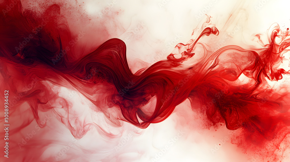 Red abstract patterns swirling red liquid colors, fluid ink wave background Red abstract patterns swirling red liquid colors, fluid ink wave background
