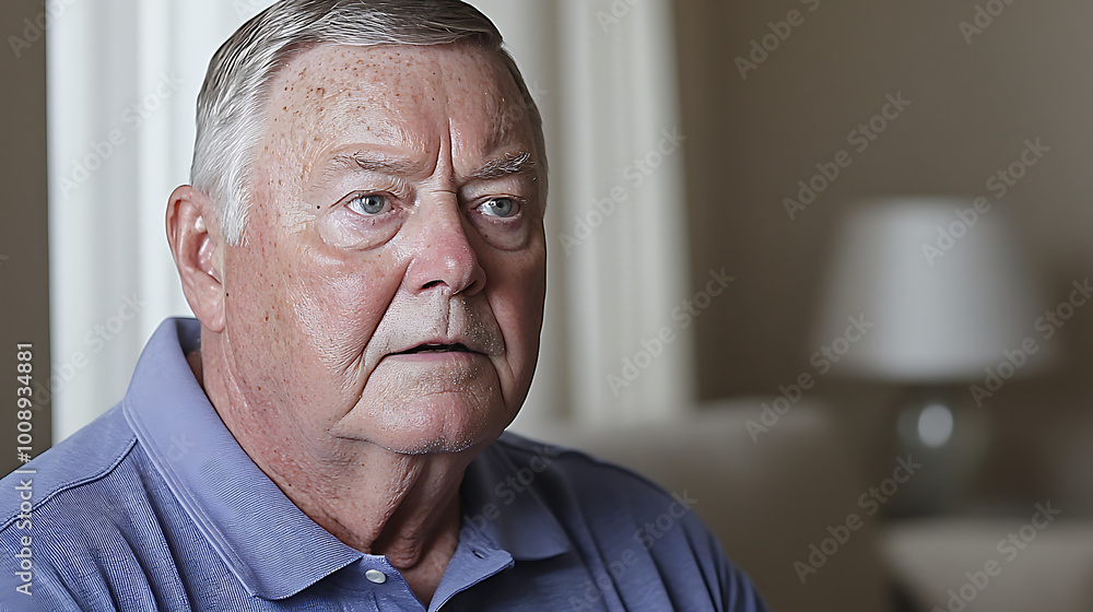 Senior Man Portrait Elderly Looking Up Thoughtful Expression Blue Eyes Senior Man Portrait Elderly Looking Up Thoughtful Expression Blue Eyes