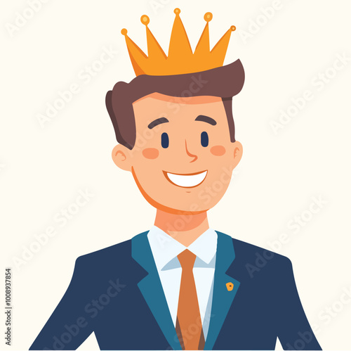 King man design cartoon Flat illustration