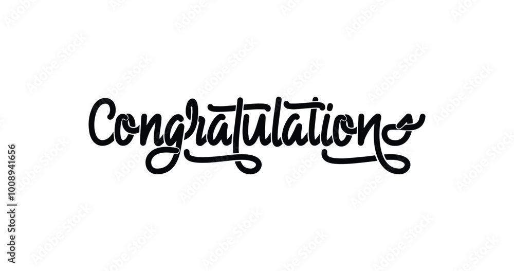 Congratulations Handwritten Calligraphy vector illustration: Elegant Design Perfect for Celebratory Cards, Announcements, Social Media Posts, and Events to Honor Achievements and Special Moments Congratulations Handwritten Calligraphy vector illustration: Elegant Design Perfect for Celebratory Cards, Announcements, Social Media Posts, and Events to Honor Achievements and Special Moments