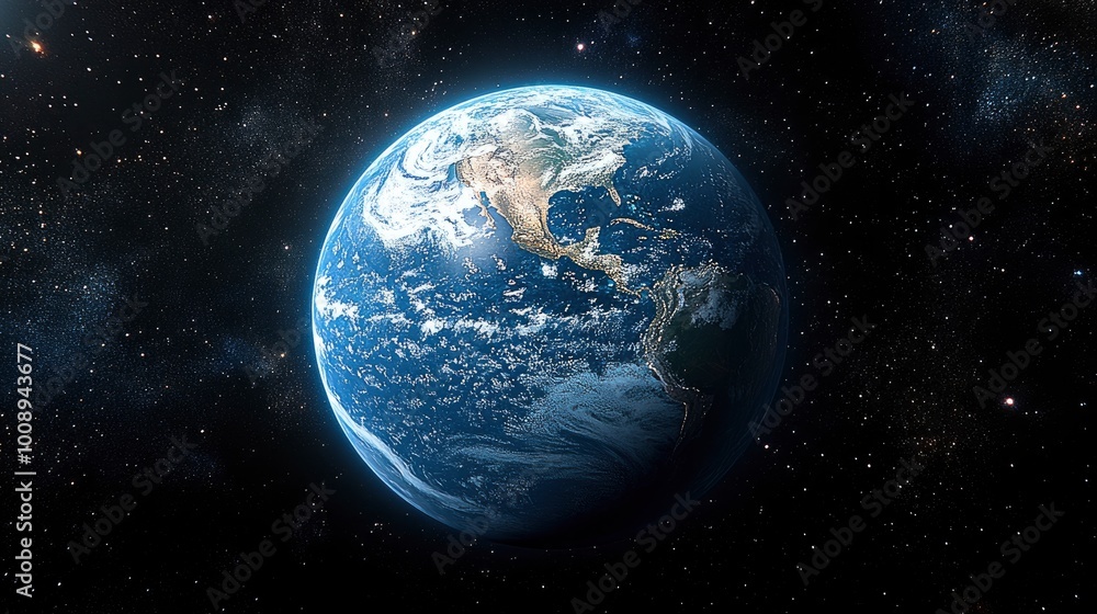 Earth from Space with Stars Earth from Space with Stars