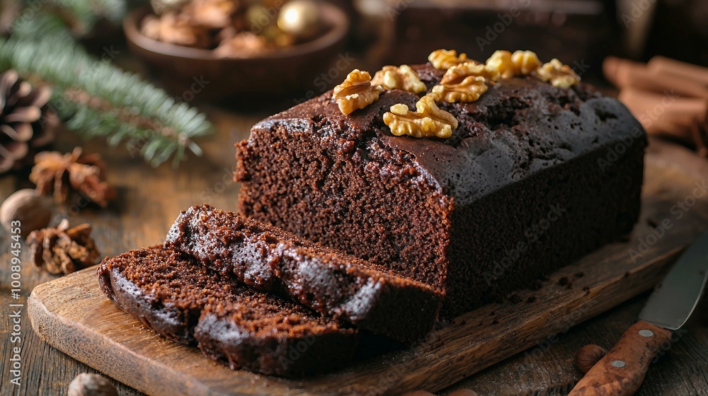 Delicious Chocolate Cake with Walnut Topping - Perfect Holiday Dessert Recipe Delicious Chocolate Cake with Walnut Topping - Perfect Holiday Dessert Recipe