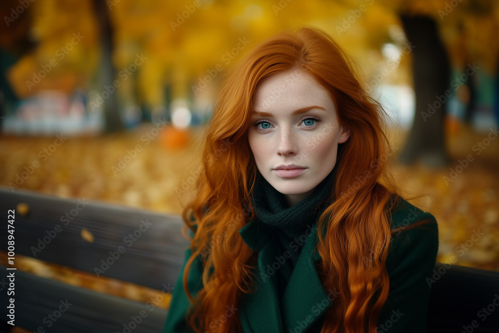 portrait of a Irish woman in the park portrait of a Irish woman in the park