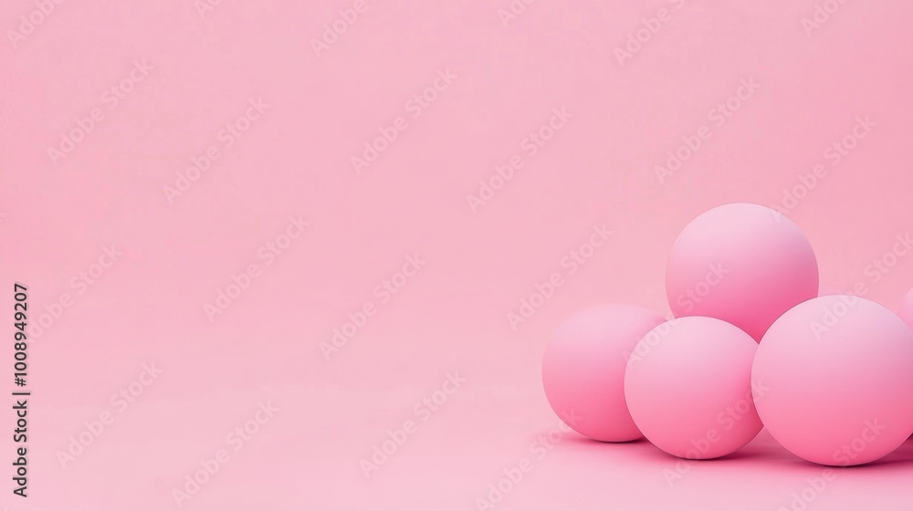 Plain pink background with objects Plain pink background with objects