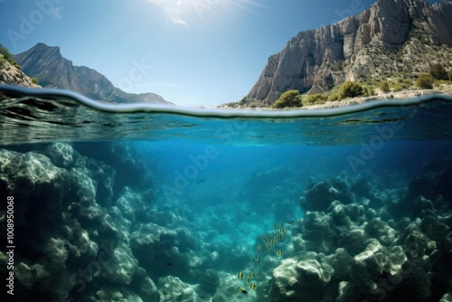 Mediterranean Sea sea underwater landscape.