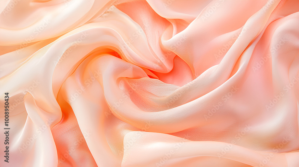Obraz premium Piece of pink fabric with a swirl pattern