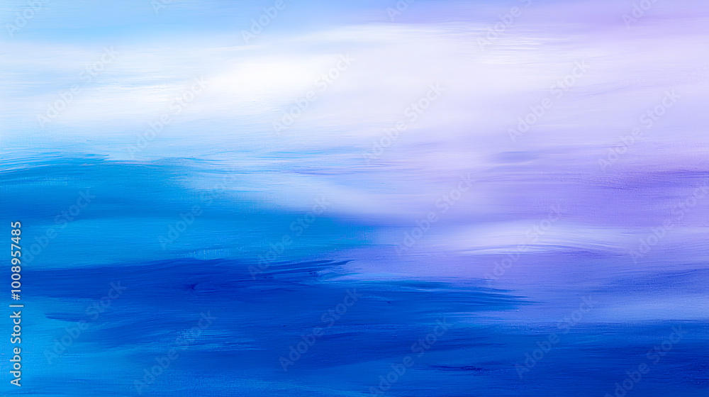 Obraz premium Blue ocean with white clouds