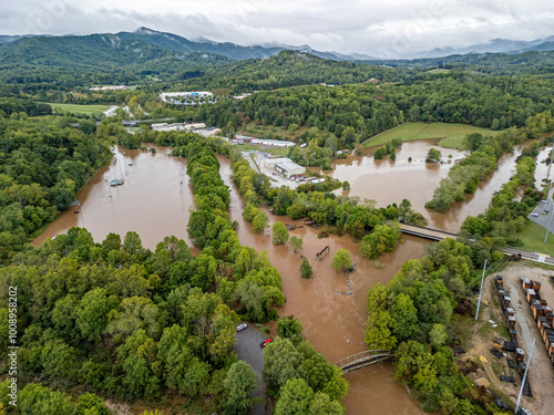 flooding from Hurricane Helene in Western North Carolina
