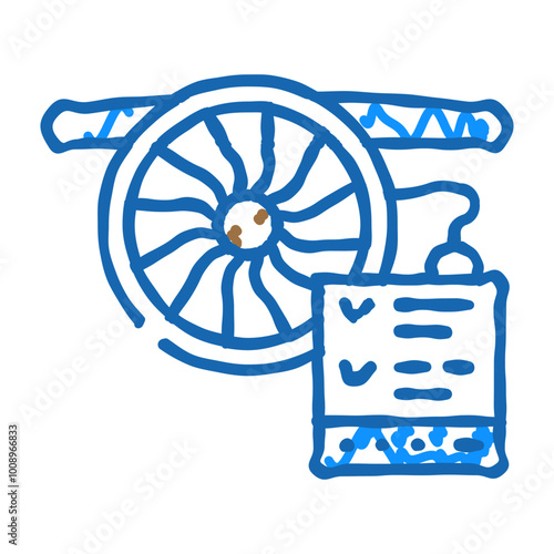 engine diagnostics aircraft doodle icon sketch vector. engine diagnostics aircraft sign. isolated symbol illustration