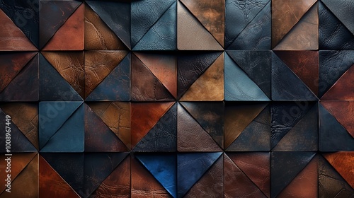 Wallpaper Mural A mosaic of leather in various colors and textures arranged Torontodigital.ca
