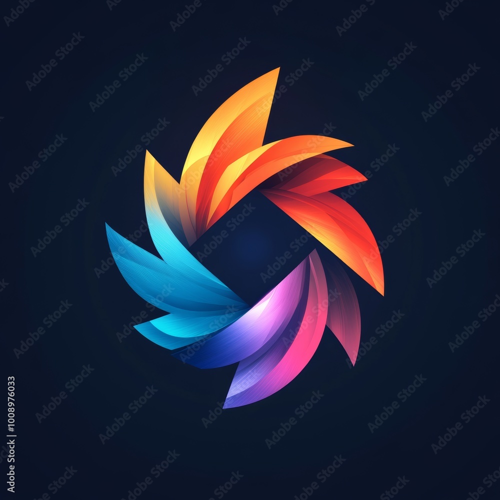 Abstract Colorful Swirling Design Logo Icon Graphic Element Abstract Colorful Swirling Design Logo Icon Graphic Element