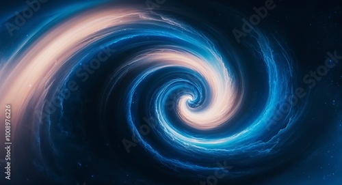 Deep blue cosmic swirl creating a stunning abstract background