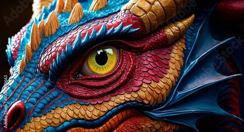 detailed closeup of a wrathful dragons eye