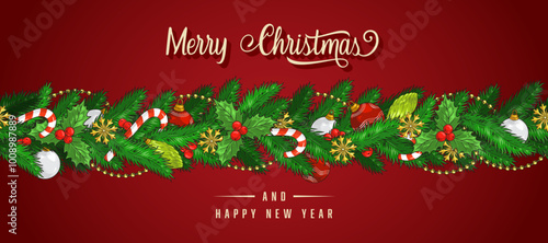 Merry Christmas detailed sticker colorful