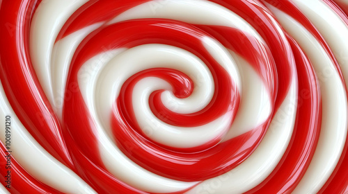 Colorful Red and White Candy Swirl Background photo